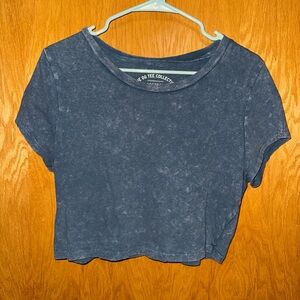 Aeropostale Washed Navy Crop Top